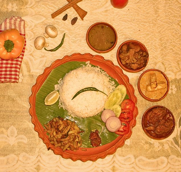 Chicken Kosha Special Thali