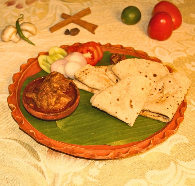 Chicken Kosha Roti Combo