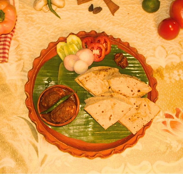 Egg Curry Roti Combo